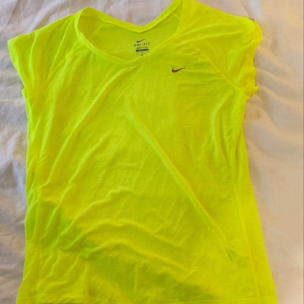 Neon Yellow L Nike Dri-Fit Shirt
